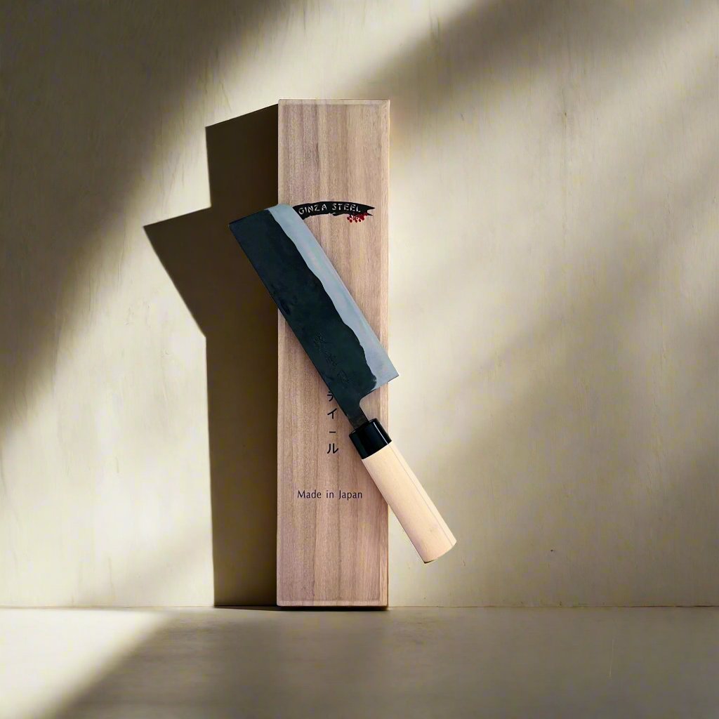 Aogami 166 | Nakiri Knife 165mm Blue#2 Soft iron Blade | Made in Japan 