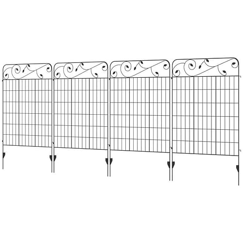 4 Pack Steel Foldable Fence Trellis Panel Animal Barrier - Free Shipping