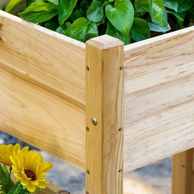 FarmHouse 3 Wooden Elevated Planter Raised Garden Beds - Free Shipping