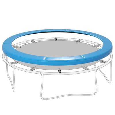 Soozier 14ft Trampoline Safety Pad Replacement Bounce Mat Cover Jump Exercise Fitness Accessory Light Blue 