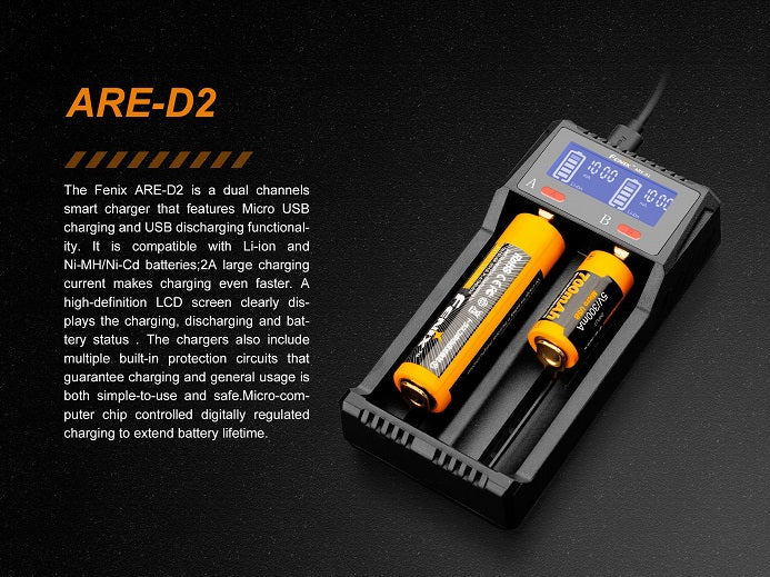 Fenix ARE-D2 Dual Bay Smart Battery Charger