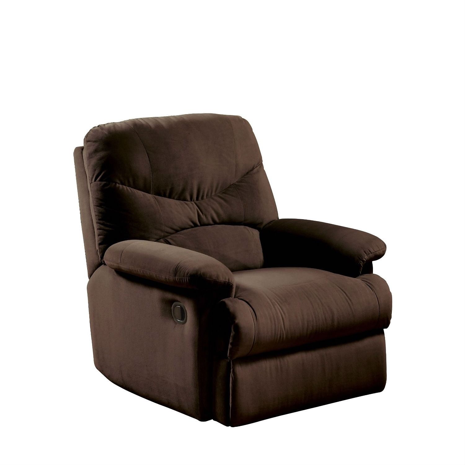 Comfortable Recliner Chair in Chocolate Brown Microfiber Upholstery - Free Shipping 