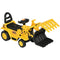 Aosom Ride On Excavator Toy No Power Digger Realistic Sound Grabber Under Seat Storage for 3-4 Years Old