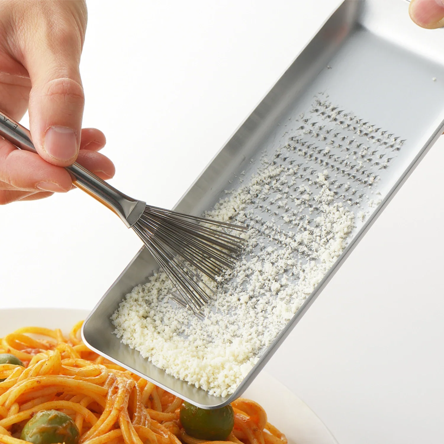 Eatoco Hake Grater Brush – Japanese Stainless Steel Grater Cleaner Tool 