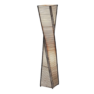 Modern Twist Sculpture Style Floor Lamp Lantern with Beige Shade - Free Shipping 