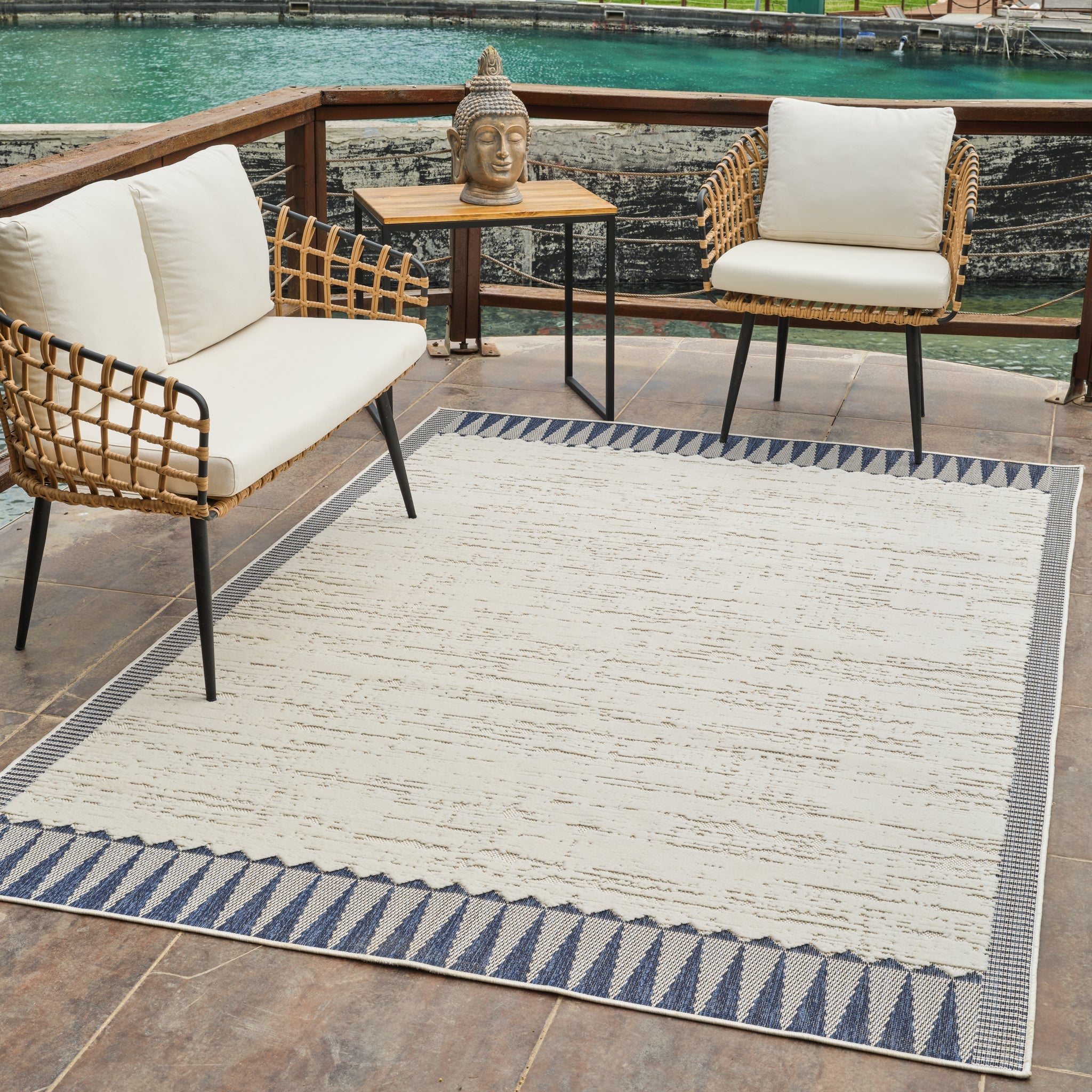 Maise Abstract Modern Cream Rug 