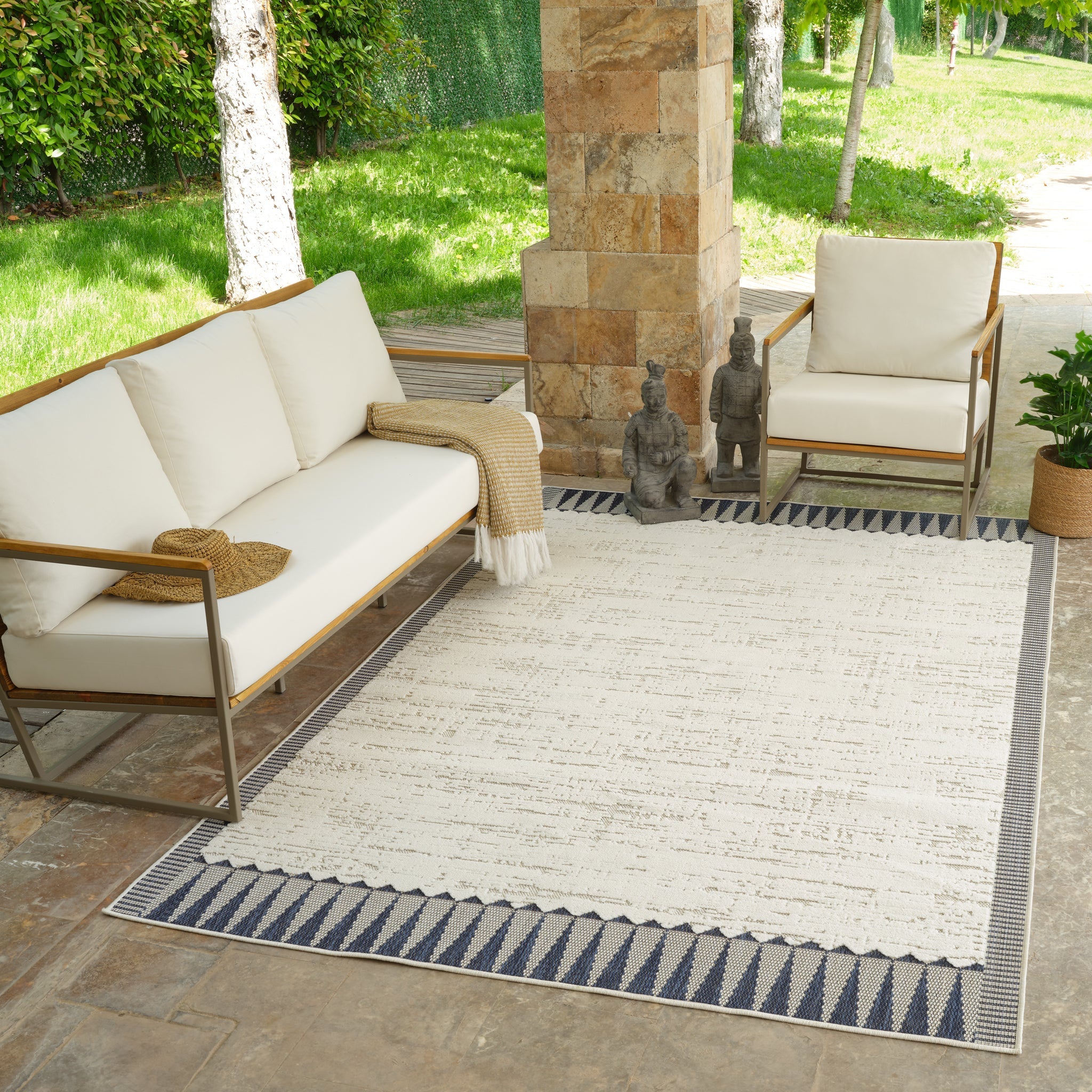 Maise Abstract Modern Cream Rug 