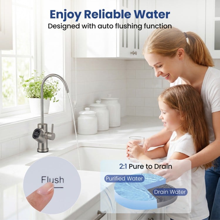 AW-RB05 Alkaline PH+ Reverse Osmosis Water Filter 600 GPD Tankless Under-Sink RO System
