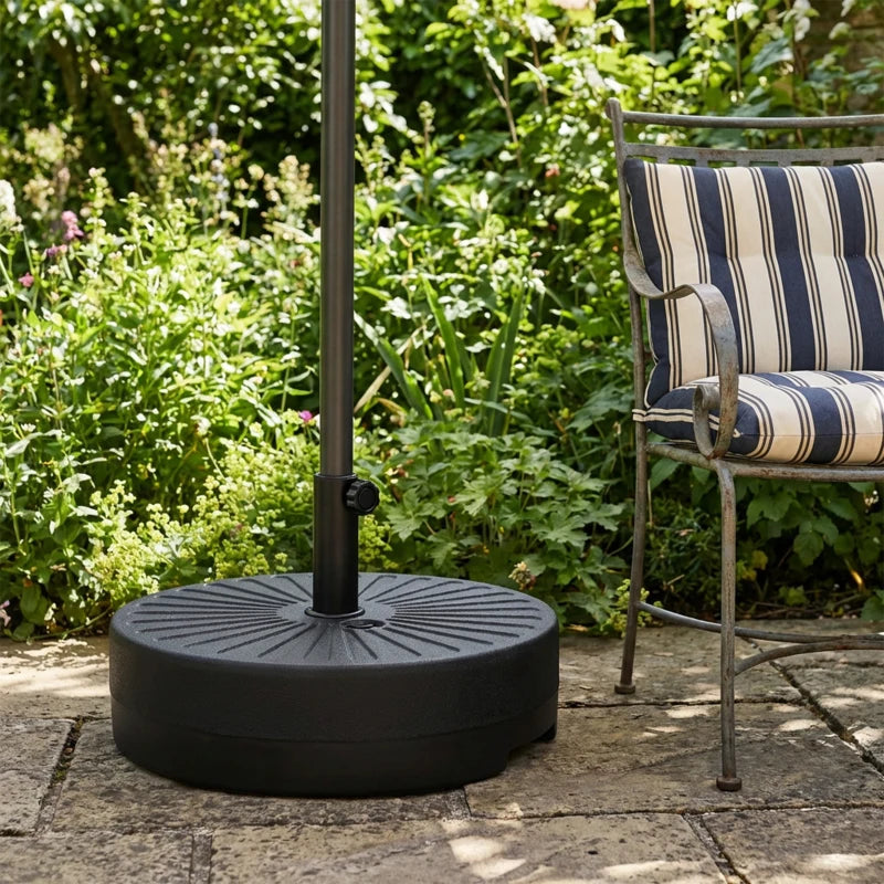 Fillable Umbrella Base, 20 inch Water Sand Filled Umbrella Stand, Fit 1.5"/1.9" Umbrella Pole