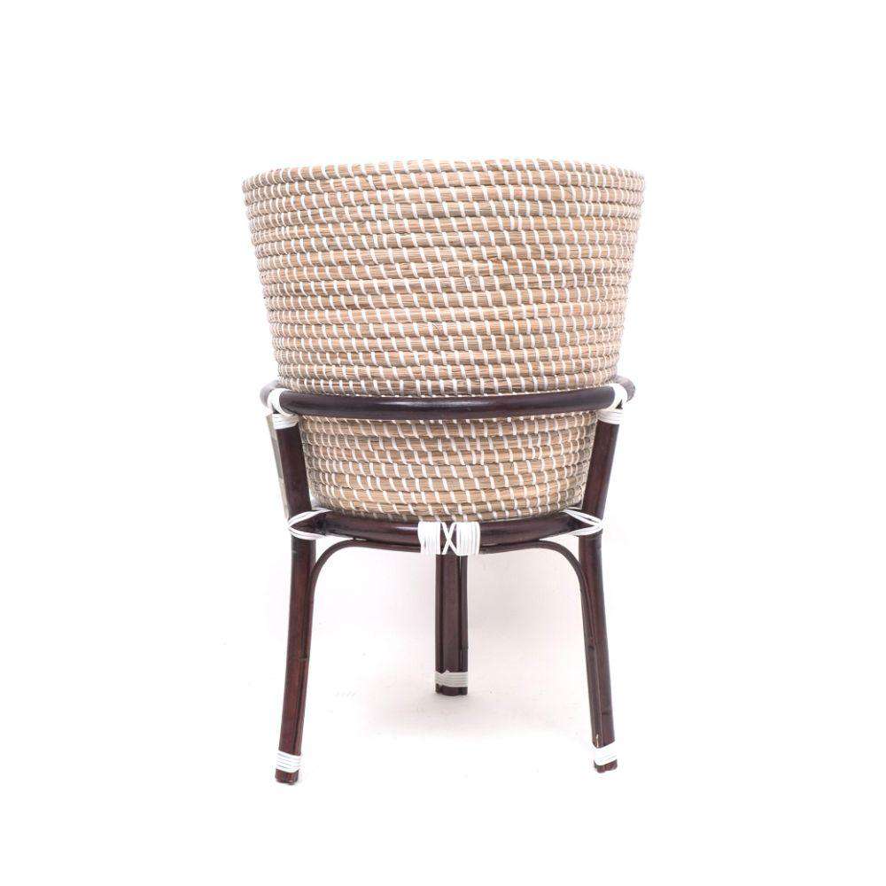 Ayo - Boho Floor Planter On Wooden Stand 