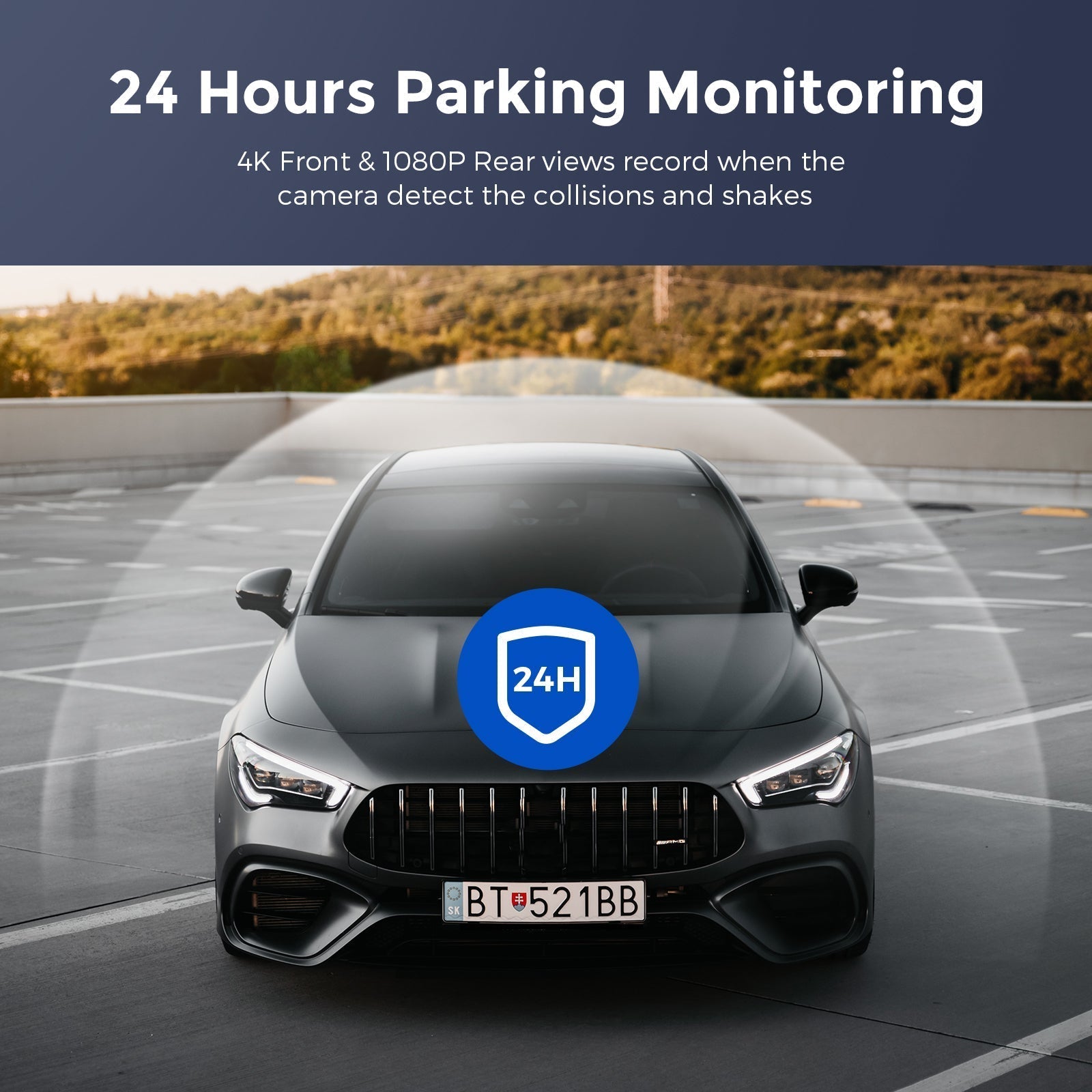AZDOME M300S 2CH 4K Front Rear Dash Cam 