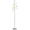Industrial Floor Lamp with 3 Hanging Wire Lampshades, Dimmable Standing Lamp for Living Room, Silver