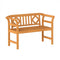 Acacia Wood 2-Person Patio Loveseat with Backrest and Armrests for Porch