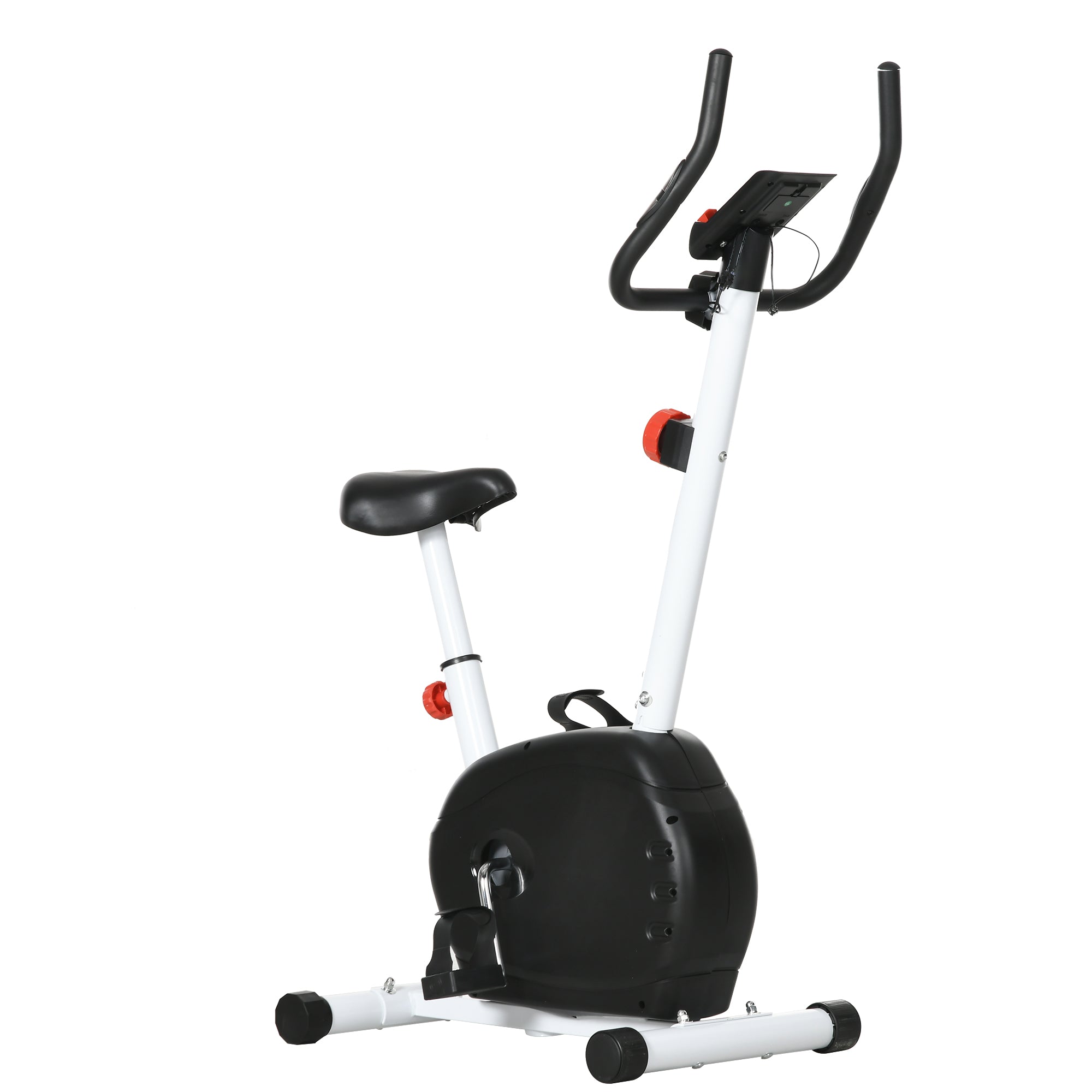 Soozier Quiet Exercise Bike Stationary Bike with 8-Level Magnetic Resistance, Heart-Rate Sensor 