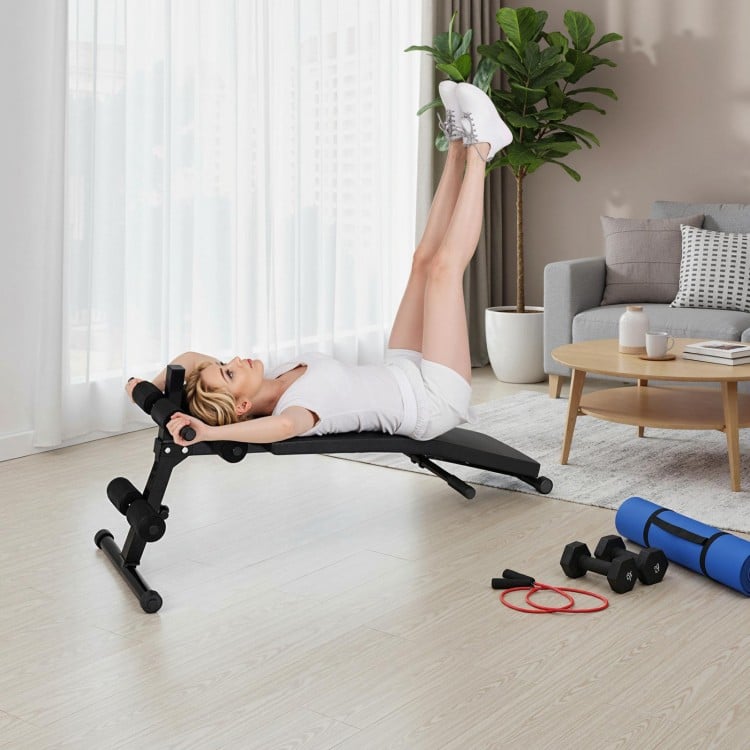 Adjustable Decline Sit Up Bench for Exercise for Home Gym