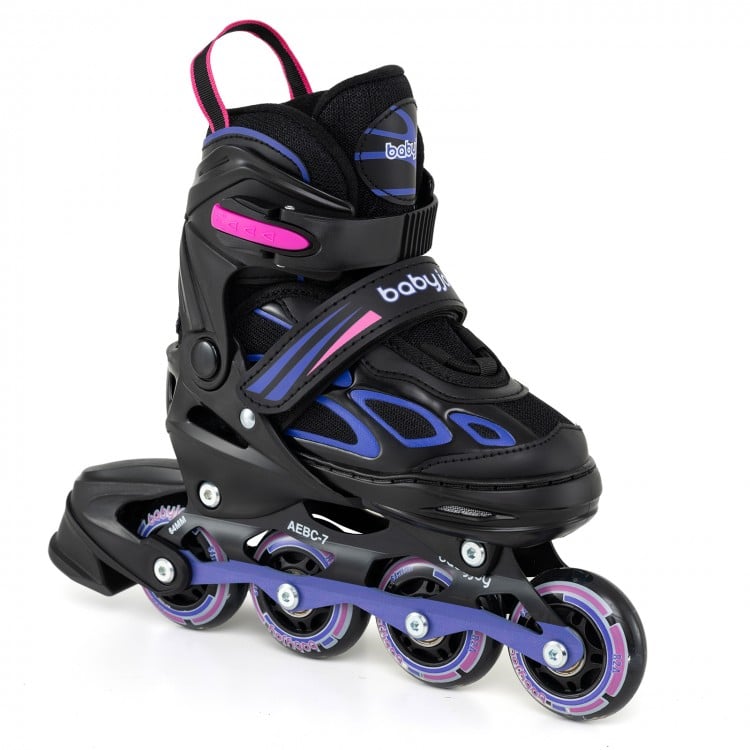 Adjustable Kids' Incline Skates for Boys Girls Ages 5-14-Purple