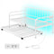 Adjustable Metal Twin Size Daybed with Charging Station and LED Light-White
