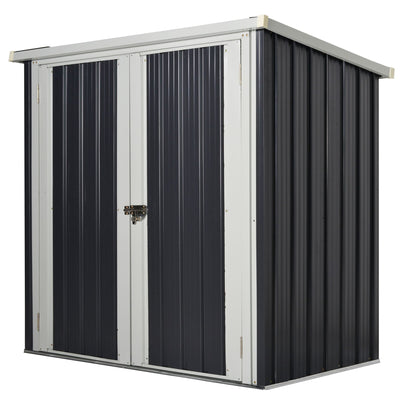 Outsunny Metal Garden Shed 5' x 3' Tool House Double Doors Backyard Patio Lawn Storage 