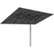 Double-Sided Patio Umbrella Parasol with Tilt, Adjustable Height, Vents and 12 Ribs, for Garden, Deck, Grey