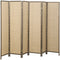 6 FT Room Divider, 6 Panel Folding Privacy Screen, Lightweight Handwoven Freestanding Partition for Home Office, Brown