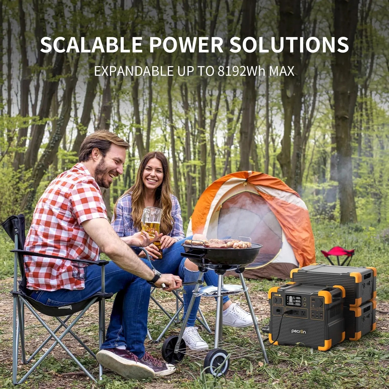 2400W Portable Power Station – Pecron E2400LFP, 2048Wh LiFePO4, Fast Solar Charging 