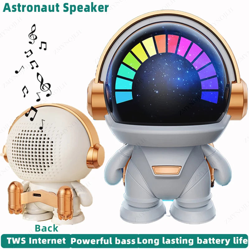 New Wireless Bluetooth Astronaut Speaker - TWS Couple Cute Space Robot Subwoofer, Outdoor Gift