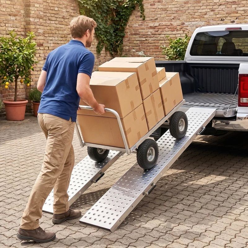 Folding Loading Ramps for Motorcycles, ATVs & Lawn Equipment – 2 Pack, 880 lb Capacity