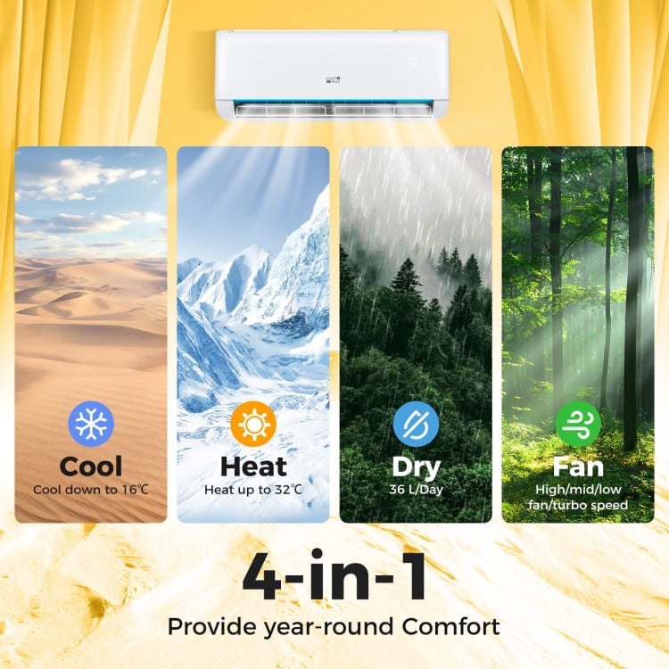 Airtural Series 24000 BTU 21 SEER2 Mini Split Heat Pump Energy Star Certified WiFi Enabled