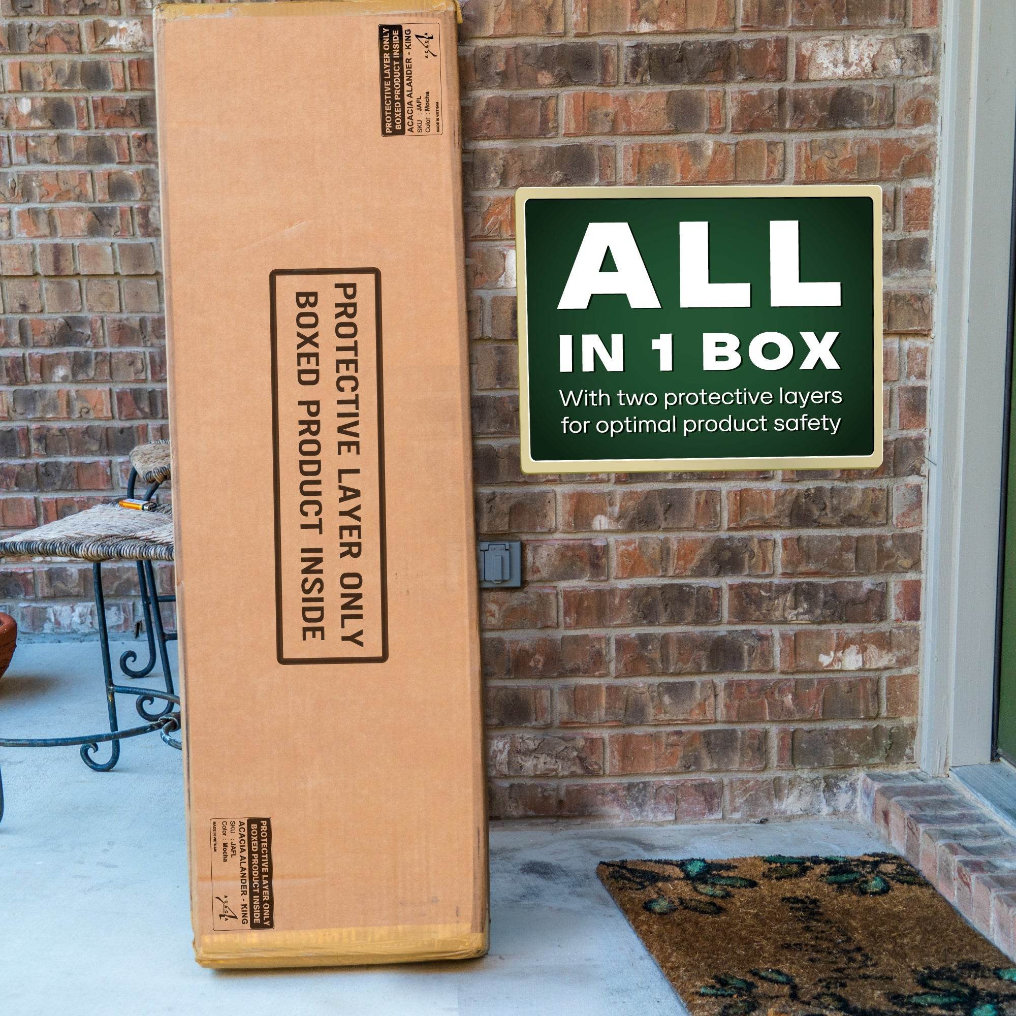 Alander Deluxe Wood Platform Bed Frame 