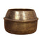 Aleta Rattan Brass Finish Planter | Handmade, Antique White Brass, Indoor Décor
