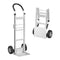 Aluminum Dolly Cart with 2 Rubber Wheels and Ergonomic Handle-Silver