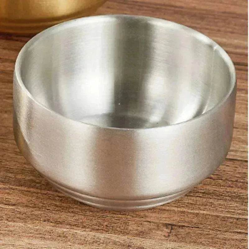 An Adorable Stainless Steel with Golden Tape Tureen Bowl 
