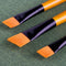 Tri-Art Short Handle Synthetic Angle Brush – For Watercolour & Acrylic, Precision Edges, Blending & Controlled Strokes