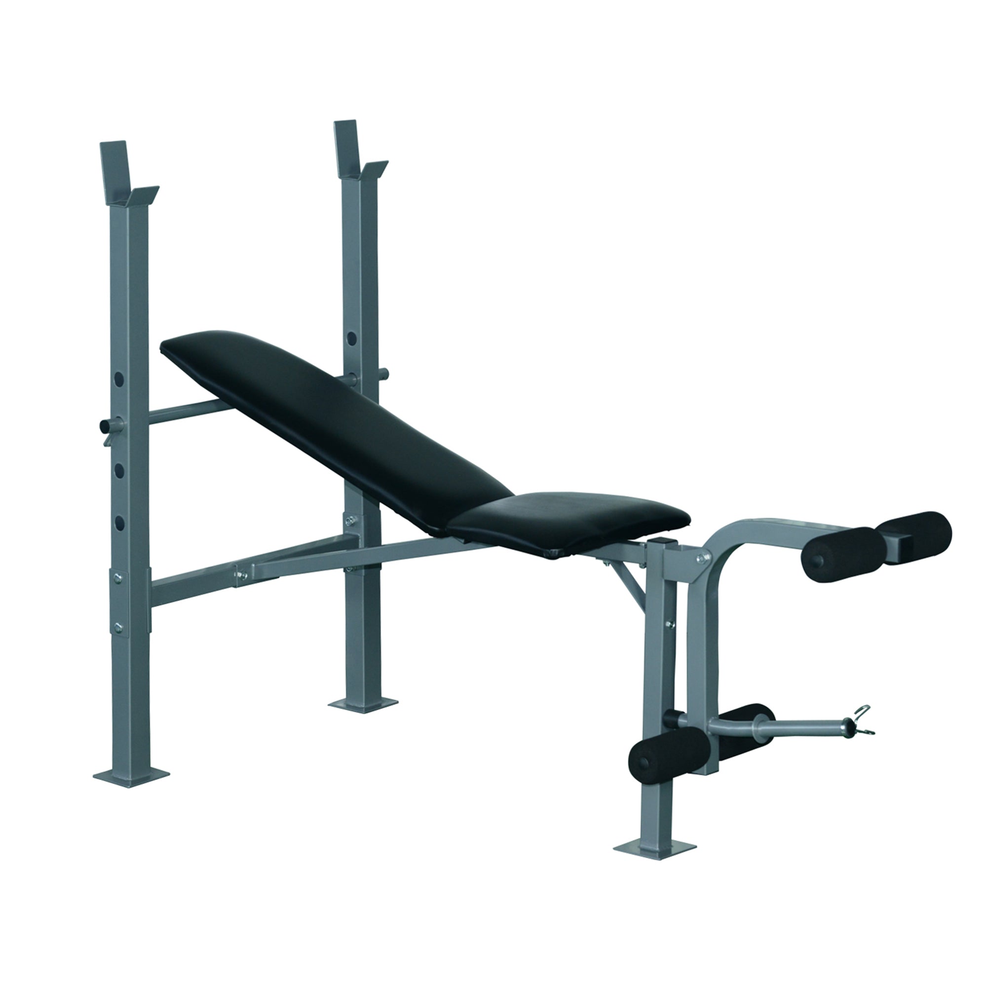 Soozier Incline Decline Adjustable Fitness Exercise Olympic Weight Lifting Bench with Leg Extension 