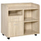 Vinsetto Filing Cabinet: Printer Stand, Mobile, Oak, 2 Drawers, Adjustable Open Shelves, Office