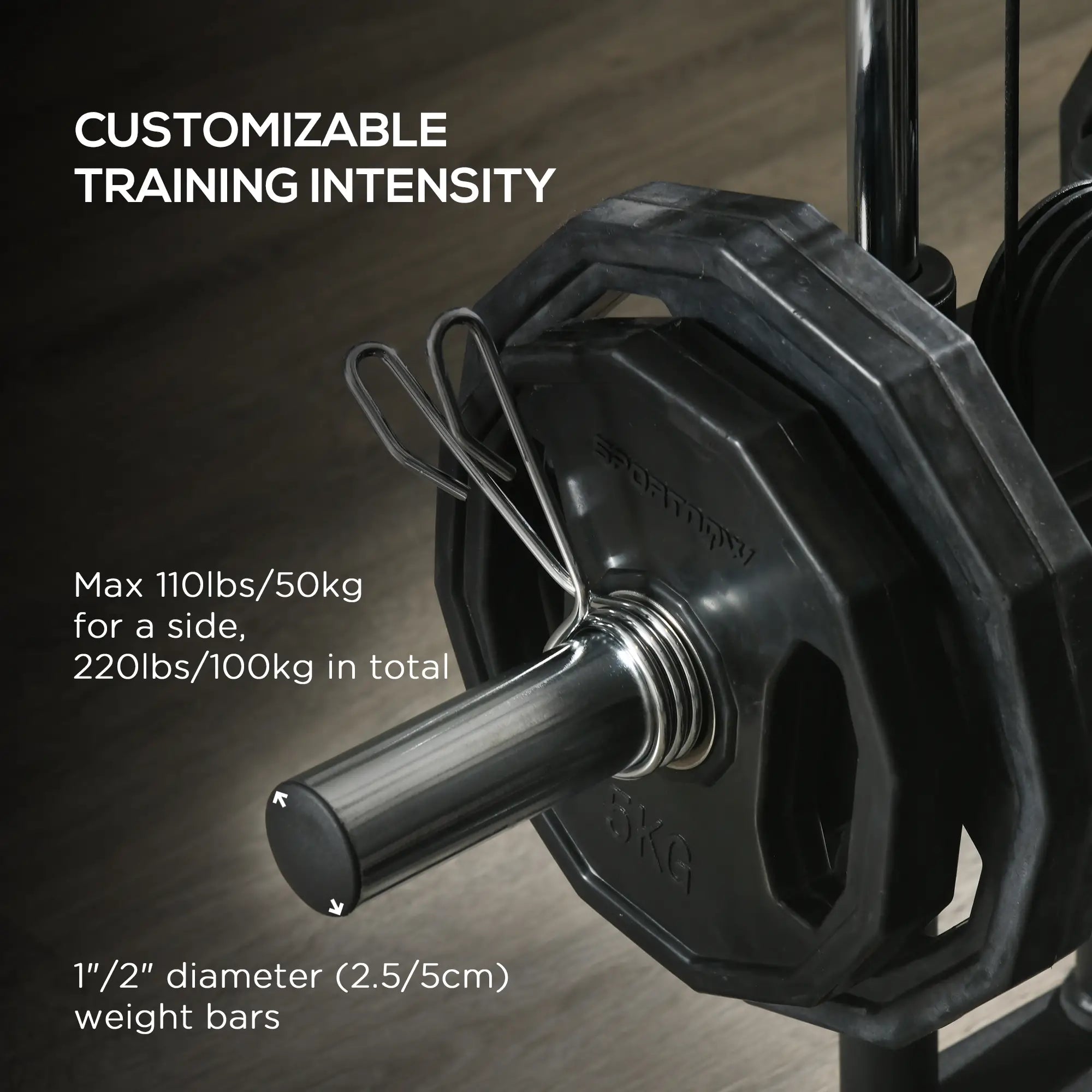 Soozier Multifunctional Home Gym Machine with Pull Up Bar, 15-Position Adjustable Strength Training Workout Station 