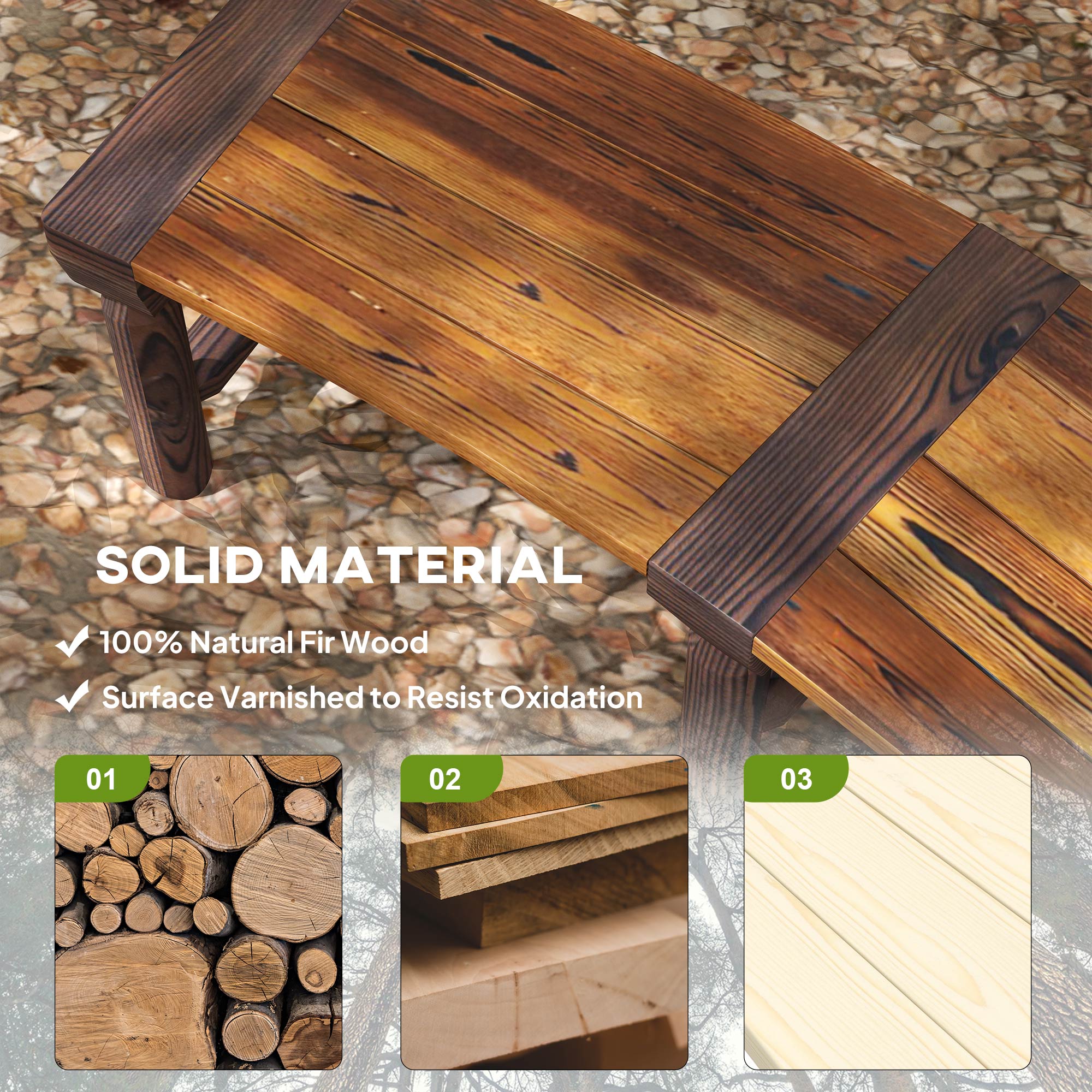 Outsunny Wooden Outdoor Bench, Wrap Around Tree Bench with Slatted Seat for Yard, Garden, Deck, Lawn, Brown 