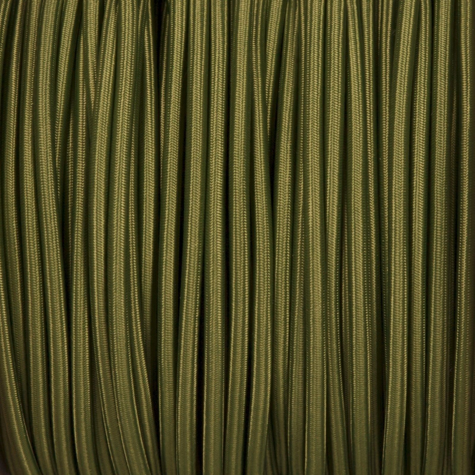 2 Core Round Electric Cable Army Green Fabric Finish~1630