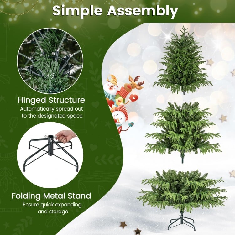 Artificial Christmas Tree with LED Lights and PVC Mixed Branch Tips