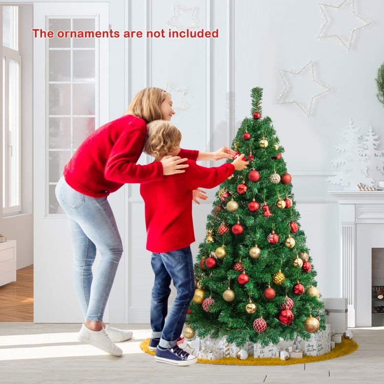 5 Feet Artificial PVC Hinged Christmas Tree with Solid Metal Stand