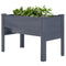 Outsunny Tall Wooden Plant Stand - Outdoor Raised Flower Bed Box with Hooks, 48