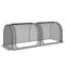8' x 3' Crop Cage, Garden Plant Protector, with 3 Zippered Doors and 6 Ground Stakes, for Garden, Yard, Lawn, Black