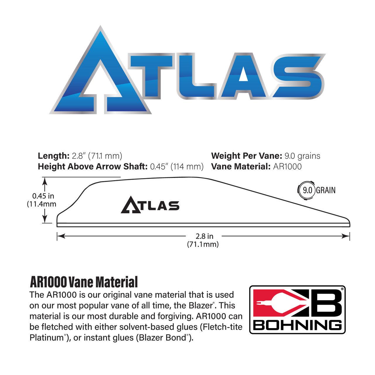 Bohning Archery  Atlas Vane 2.8" 
