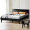 Aurora Solid Wood Bed Frame and Matching Nightstand Bedroom Set