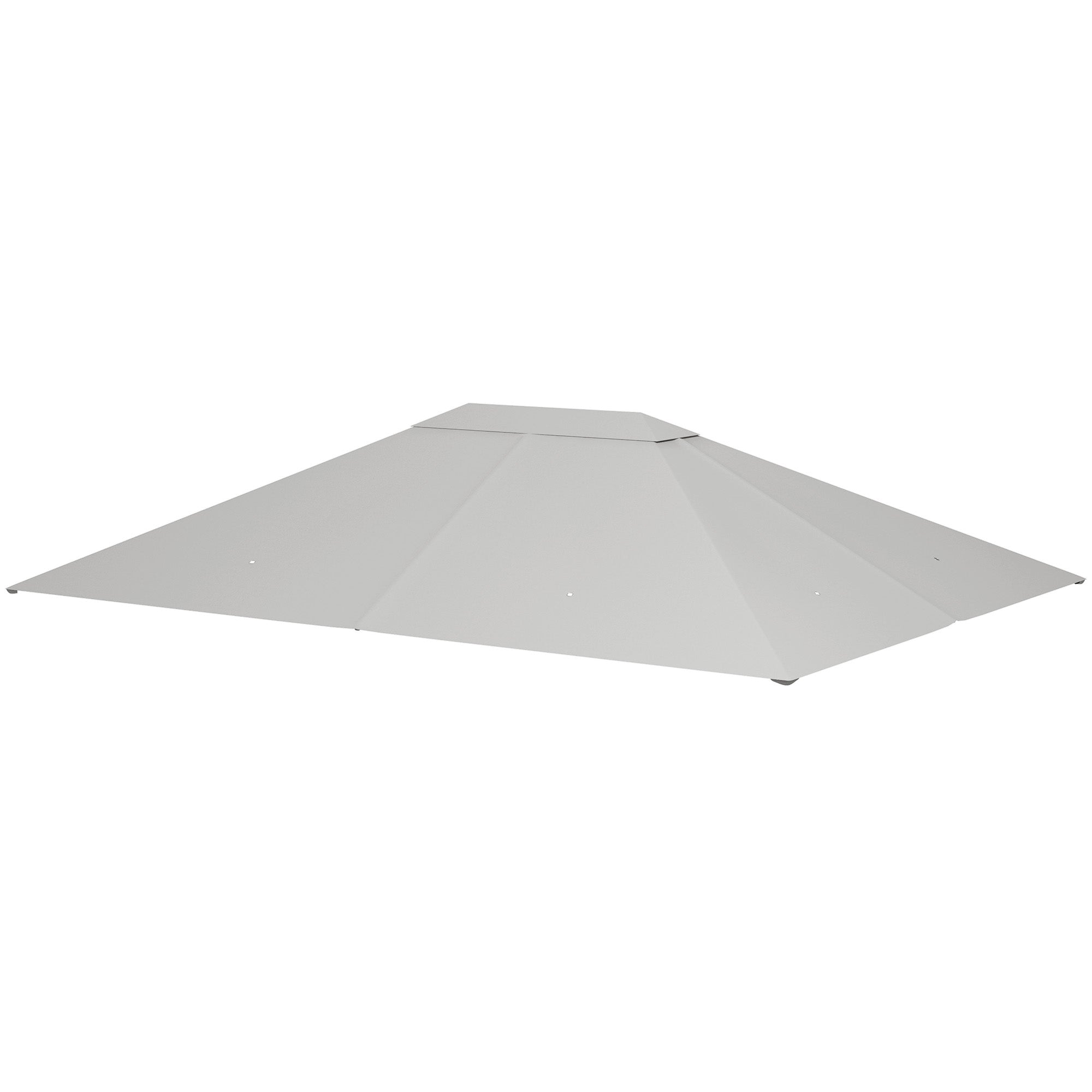 Outsunny 10x13ft Gazebo Roof Replacement Cover Top Cover Only for Outdoor Shelter Light Grey 