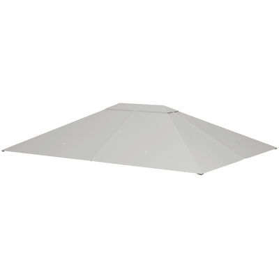 Outsunny 10x13ft Gazebo Roof Replacement Cover Top Cover Only for Outdoor Shelter Light Grey 