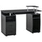 HOMCOM Home Office Computer Desk Keyboard Tray CPU Stand Black Workstation Furniture Study Table