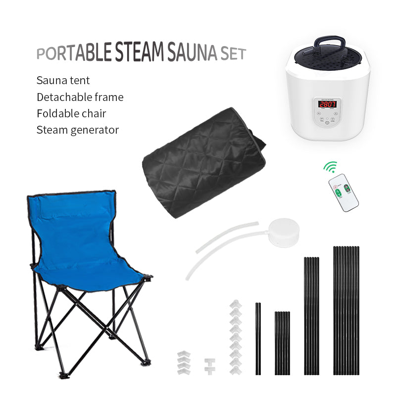 Blisspod Portable Personal Full Body 60 Min Rapid Steam Sauna | Pentagonal | Grey | Powerful 1600 Watts | 3.6L Stronger Steamer | 90X90X190cm 