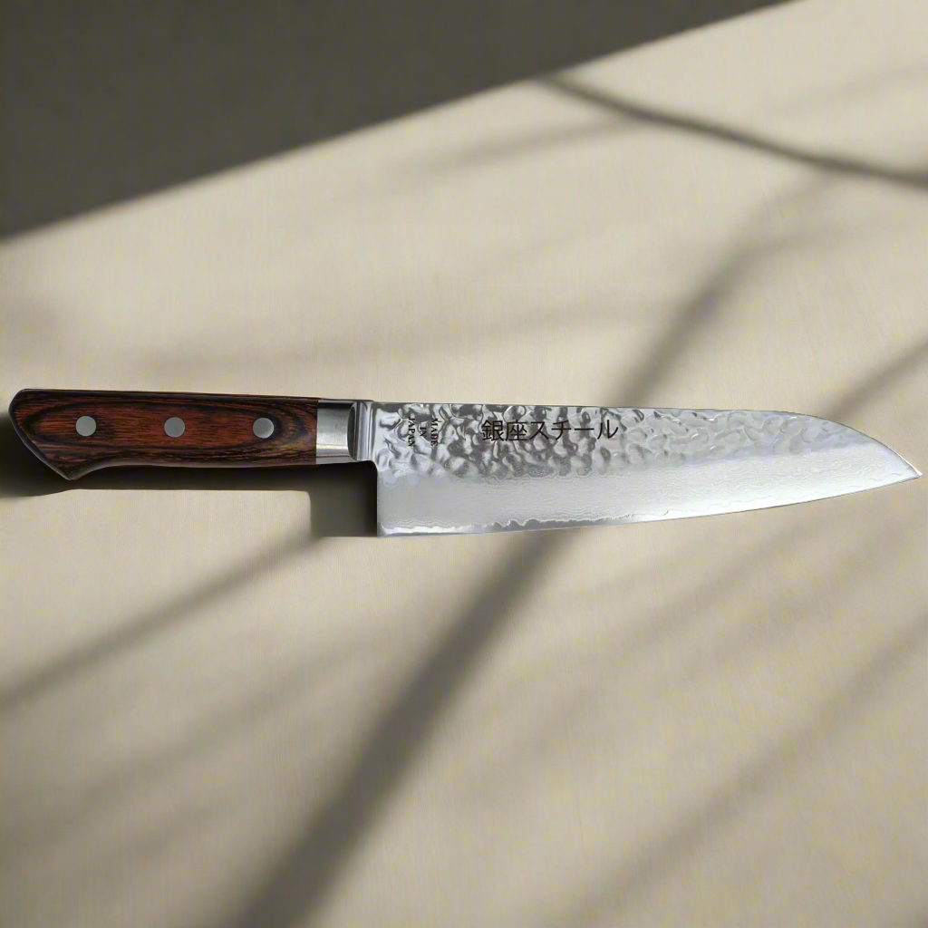 KASUMI 180- Damascus VG10 Santoku Knife 180mm-MB 