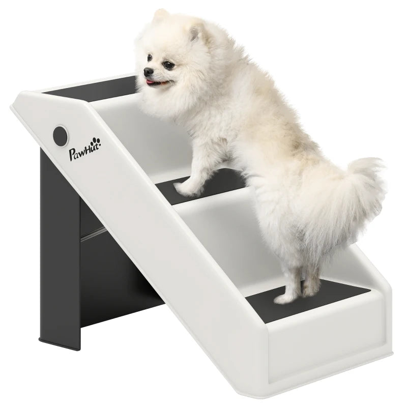 Dog Stairs for Small Dogs, 14.5" H Foldable Pet Ramp with 3 Non-Slip Steps for High Beds or Sofas
